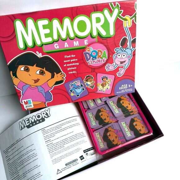 Y2K Dora the Explorer Memory Game Milton Bradley Age 3+ Family Fun Gift Nick Jr. - Picture 1 of 4